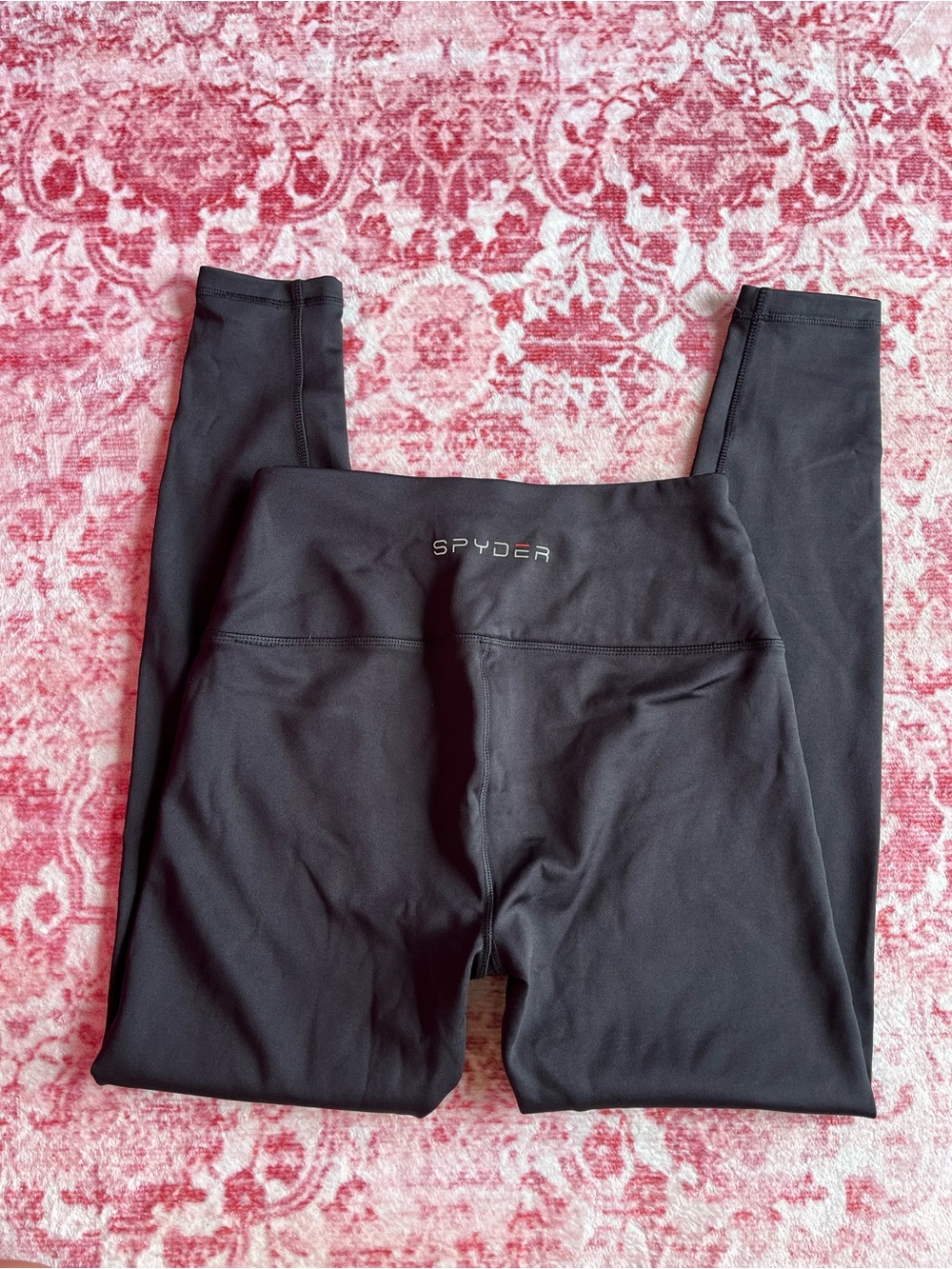 Spyder active Black Performance Leggings with Logo Waistband